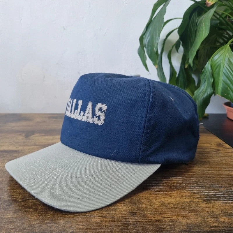Vintage American Baseball Hat Snapback cap one size adjustable Navy grey Dallas