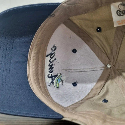 Vintage American Baseball Hat Snapback cap one size adjustable beige navy amigo truck