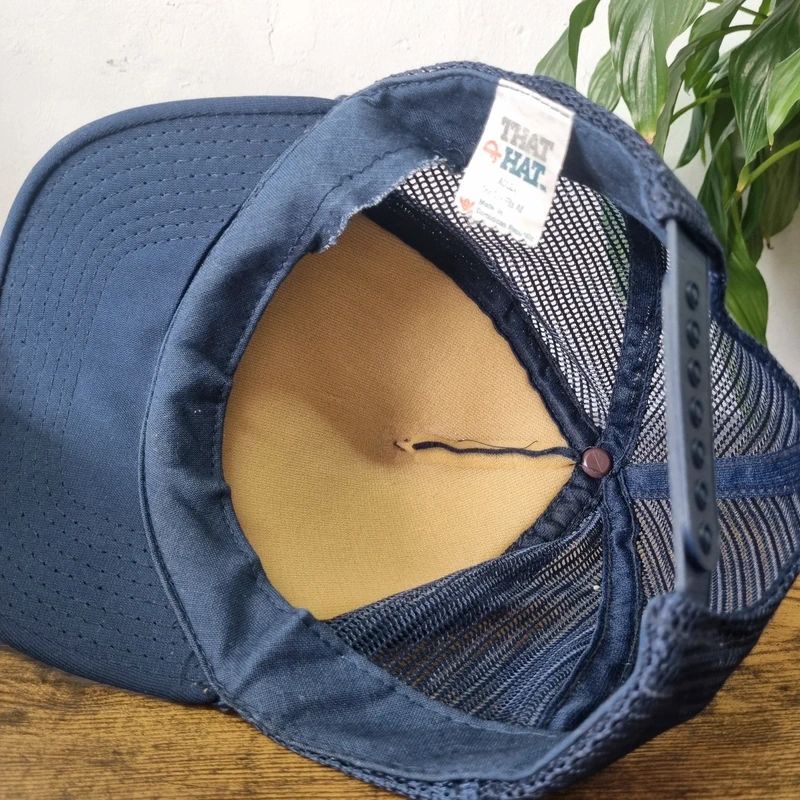 Vintage American Trucker Hat Snapback cap one size adjustable rock creek duck navy