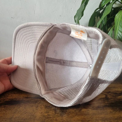 Vintage American baseball Hat Snapback cap one size adjustable grey BC