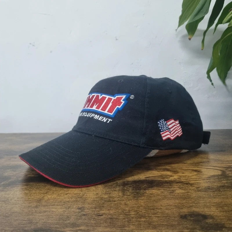 Vintage American Baseball Hat Snapback cap one size adjustable black summit racing