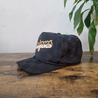 Vintage American Trucker Hat Snapback cap one size adjustable black Trojans