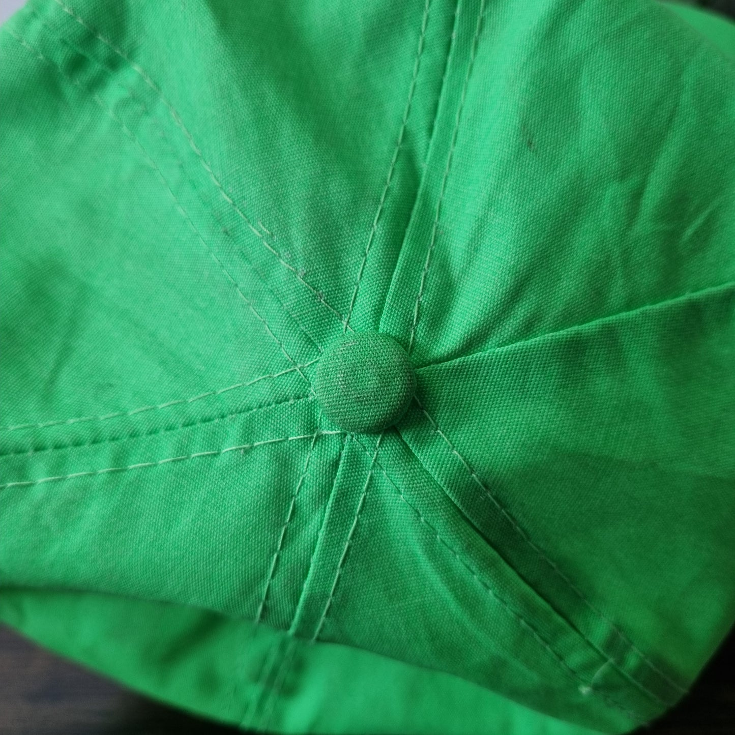 Vintage American Trucker Hat Snapback cap one size green striper derry fish