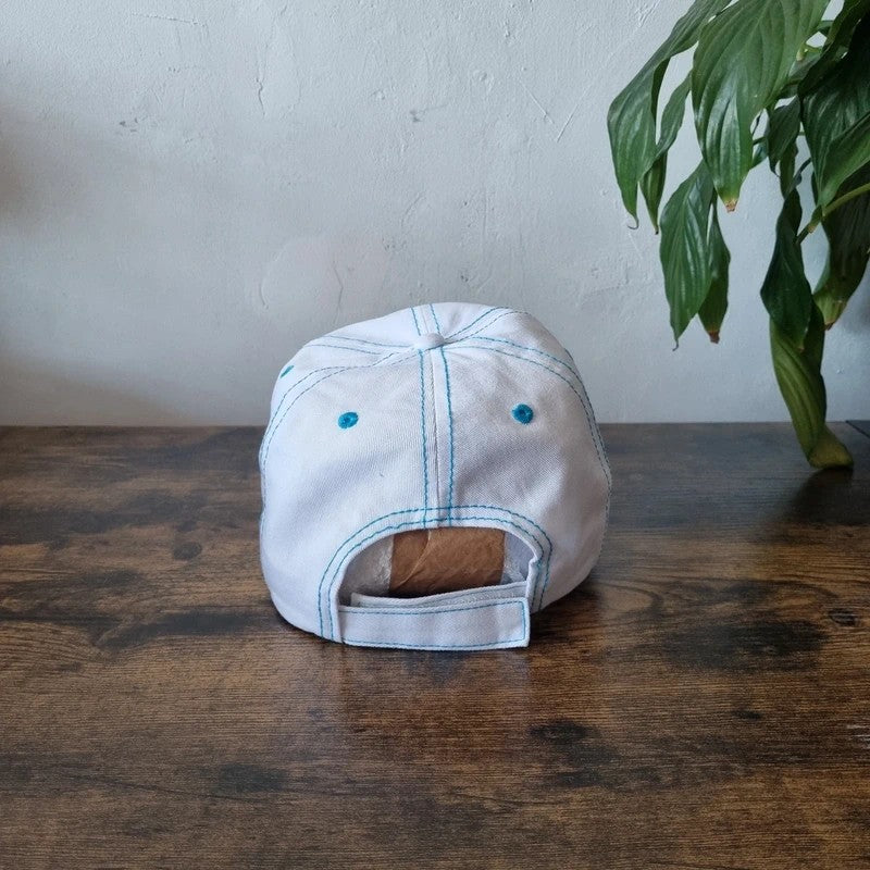 Vintage Bud light Baseball Hat Snapback cap one size adjustable white blue y2k