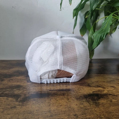 Vintage American Trucker Hat Snapback cap one size adjustable white Roy clark