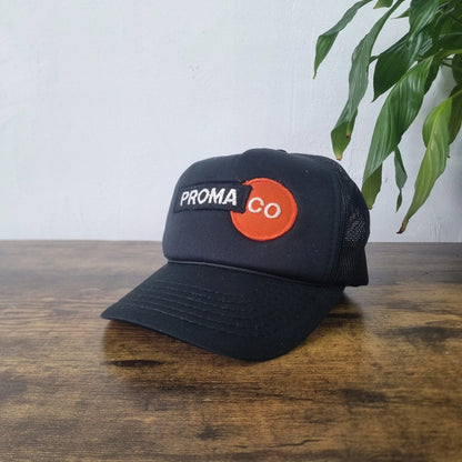 Vintage American Trucker Hat Snapback cap one size adjustable black proma co