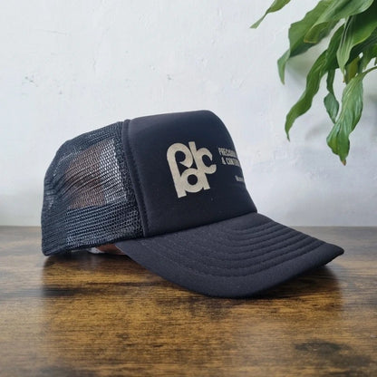 Vintage American Trucker Hat Snapback cap one size adjustable black Precision Drive & Control Inc
