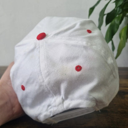 Vintage American Scmi Trucker Hat snapback cap one size adjustable red white 90s rope