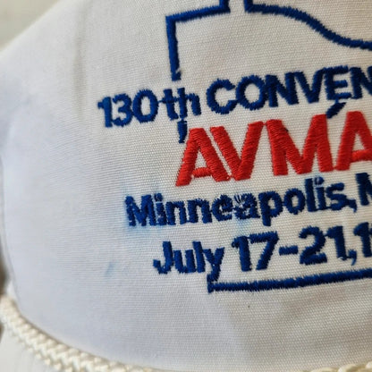 Vintage American Trucker Hat Snapback cap one size adjustable white Avma
