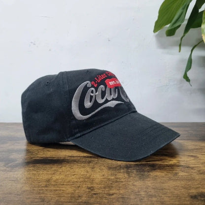 Vintage American Baseball Hat Snapback cap one size adjustable black coca cola