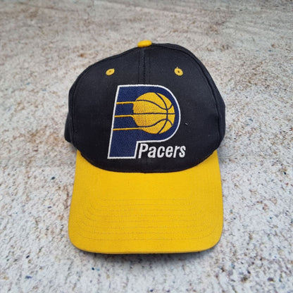 TWINS INDIANA PACERS CAP SNAPBACK NBA VINTAGE EMBROIDERED - Black - One Size