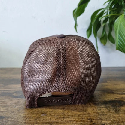 Vintage American Trucker Hat Snapback cap one size adjustable brown Washington Dc