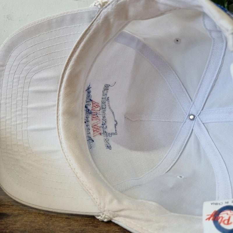 Vintage American Trucker Hat Snapback cap one size adjustable white Avma
