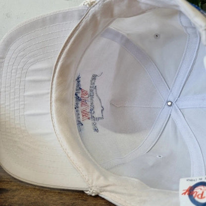 Vintage American Trucker Hat Snapback cap one size adjustable white Avma