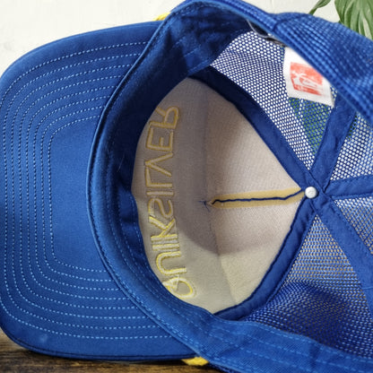 Vintage Quicksilver Trucker Hat Snapback cap one size adjustable Blue