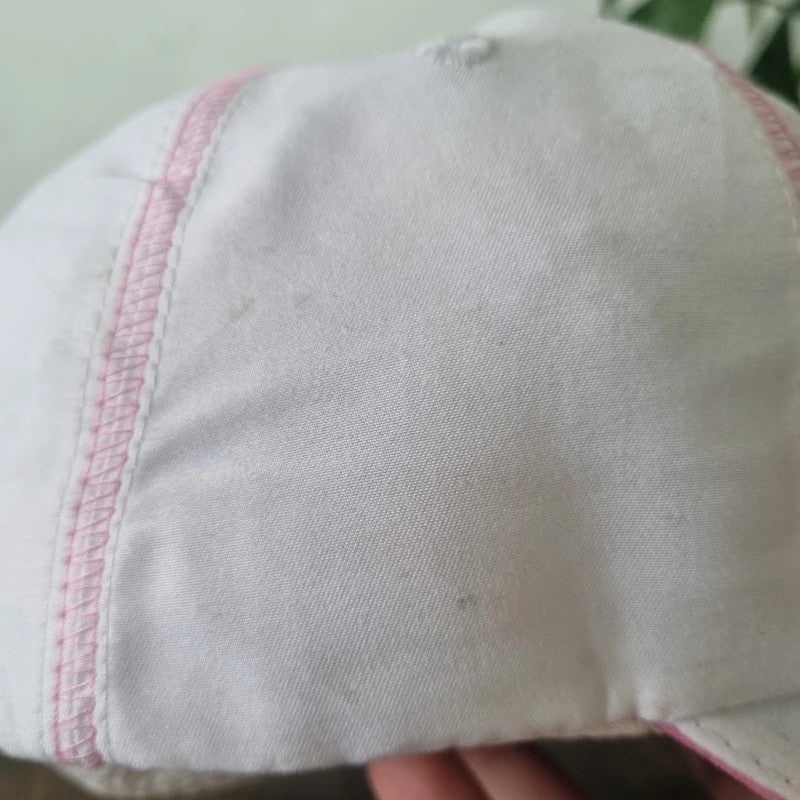 Vintage John deere Baseball Hat Snapback cap one size adjustable pink white