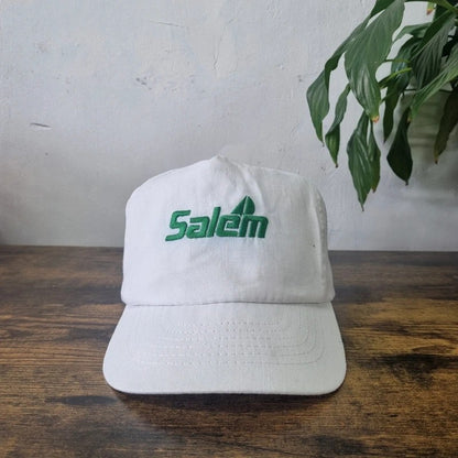 Vintage American Trucker Hat Snapback cap one size adjustable white Salem