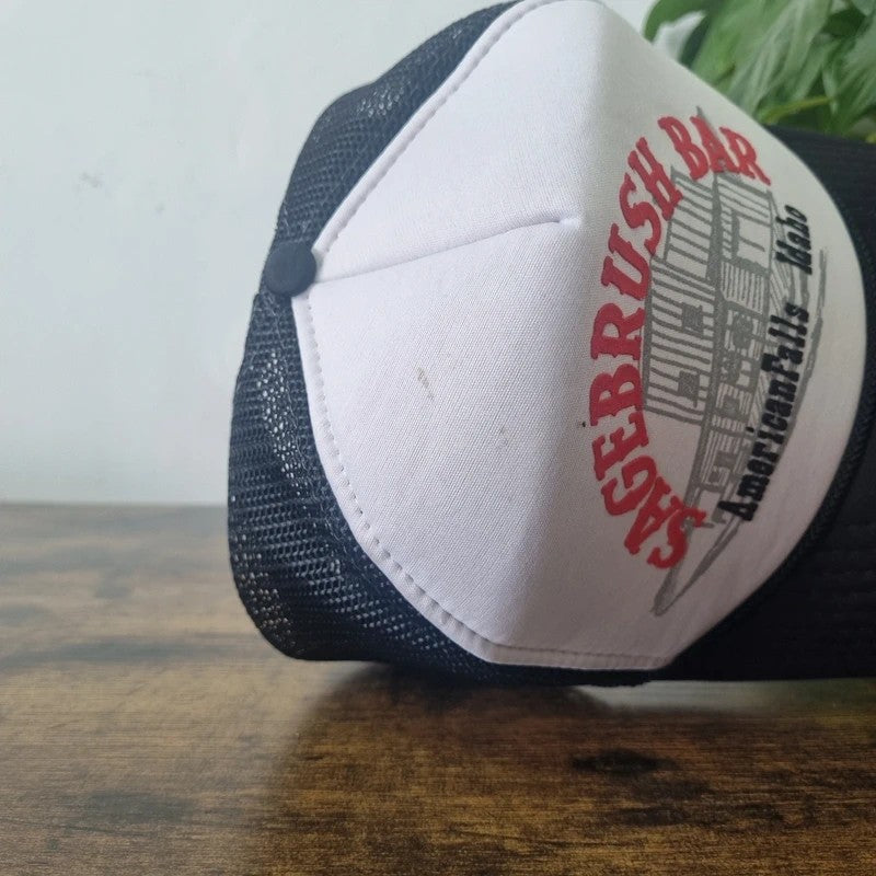 Vintage American Trucker Hat Snapback cap one size adjustable sagebush bar