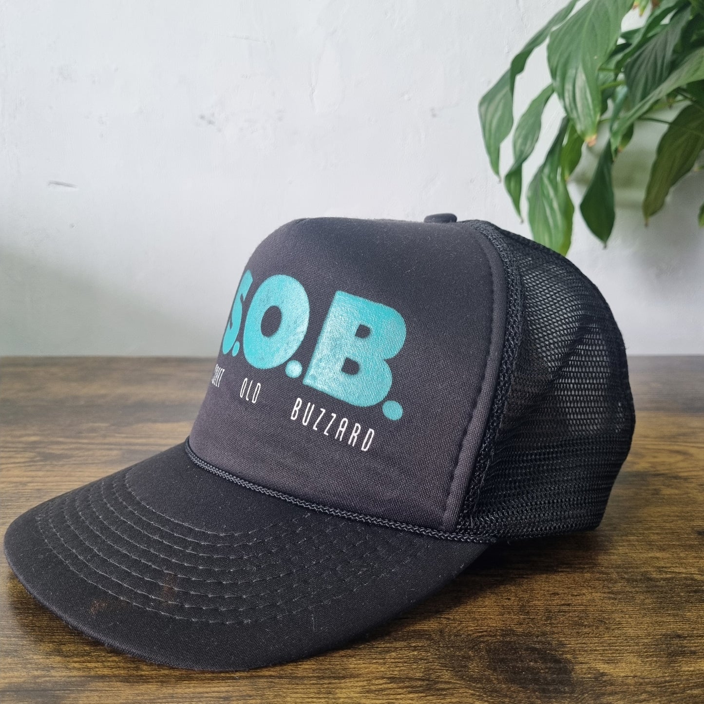 Vintage American Trucker Hat Snapback cap one size adjustable black