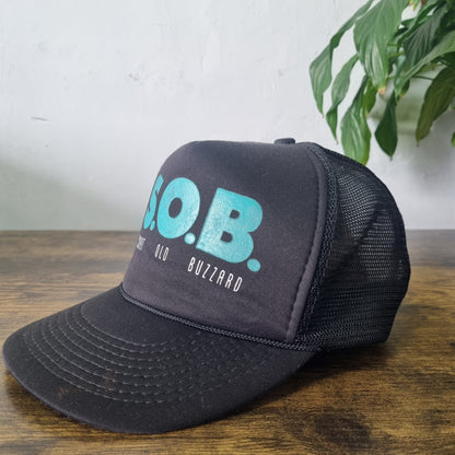 Vintage American Trucker Hat Snapback cap one size adjustable black