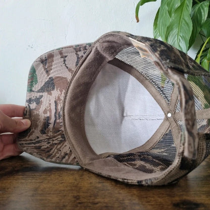 Vintage American baseball Hat Snapback cap one size adjustable sheet metal khaki camo