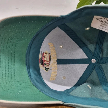 Vintage American Baseball Hat Snapback cap one size green san Francisco tram