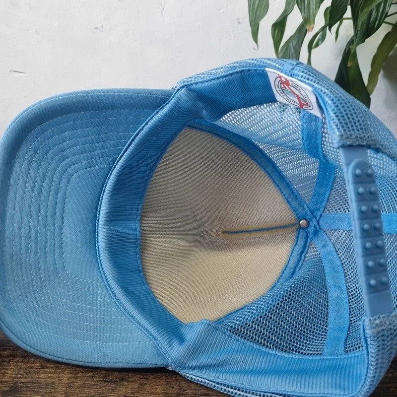 Vintage American Trucker Hat Snapback cap one size blue Home of the America's Cup San Diego