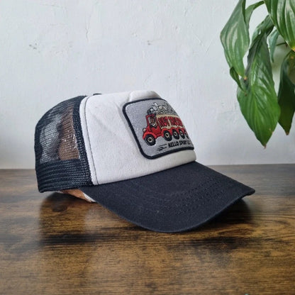 Vintage American Baseball Hat Snapback cap one size adjustable black white Nut trucker