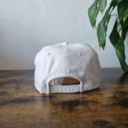 Vintage American Trucker Hat Snapback cap one size white oklahoma John hancock bowl