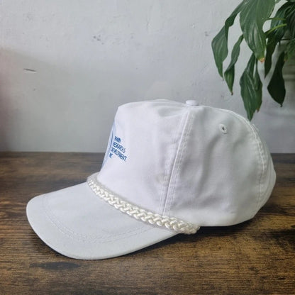 Vintage American Trucker Hat Snapback cap one size white irwin research