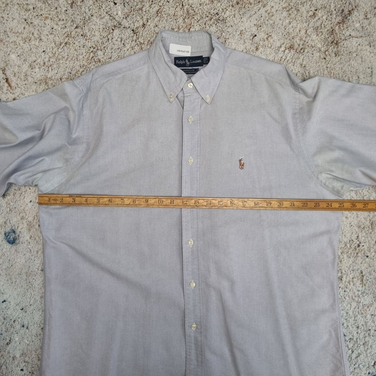 Ralph Lauren OXFORD SHIRT YARMOUTH PLAIN 35 - Purple - Size 16
