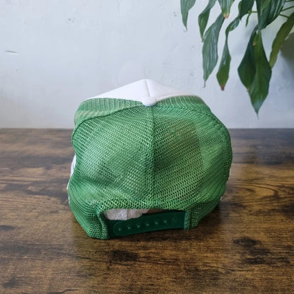 Vintage American Trucker Hat Snapback cap one size adjustable green white P.E. O'Hair & Co