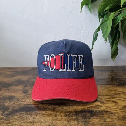 Vintage American Baseball Hat Snapback cap one size adjustable red navy FO Life