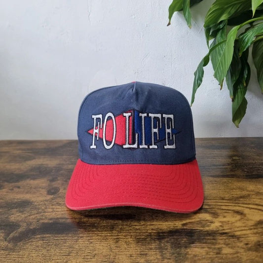 Vintage American Baseball Hat Snapback cap one size adjustable red navy FO Life
