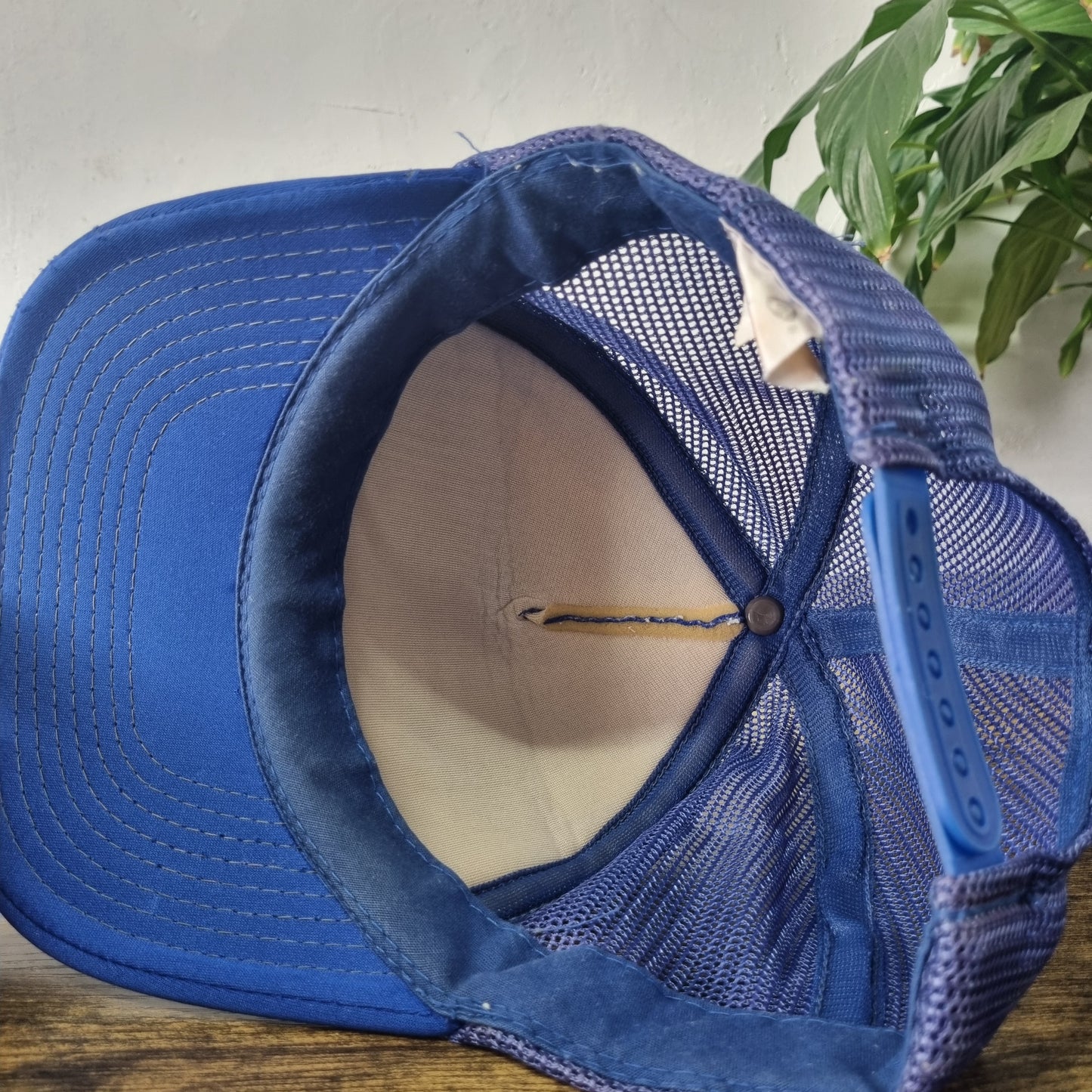 Vintage American Trucker Hat Snapback cap one size adjustable blue E-One CK powe