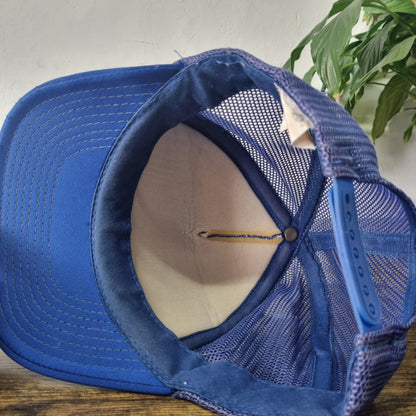 Vintage American Trucker Hat Snapback cap one size adjustable blue E-One CK powe