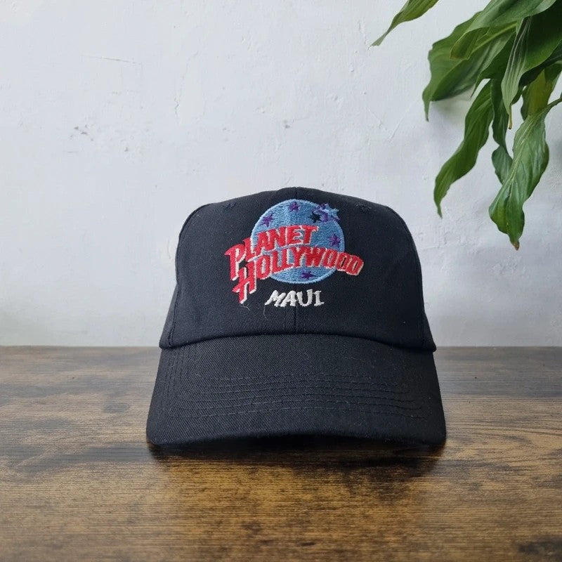 Vintage American Baseball Hat Snapback cap one size adjustable black planet Hollywood Maui