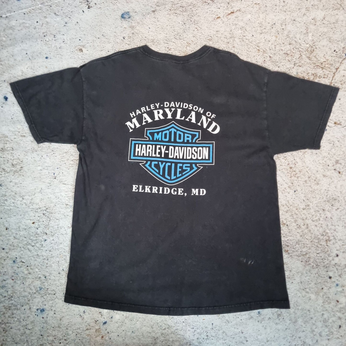 Harley Davidson Biker T-Shirt Short Sleeve Maryland 2004 - Black - Size XL