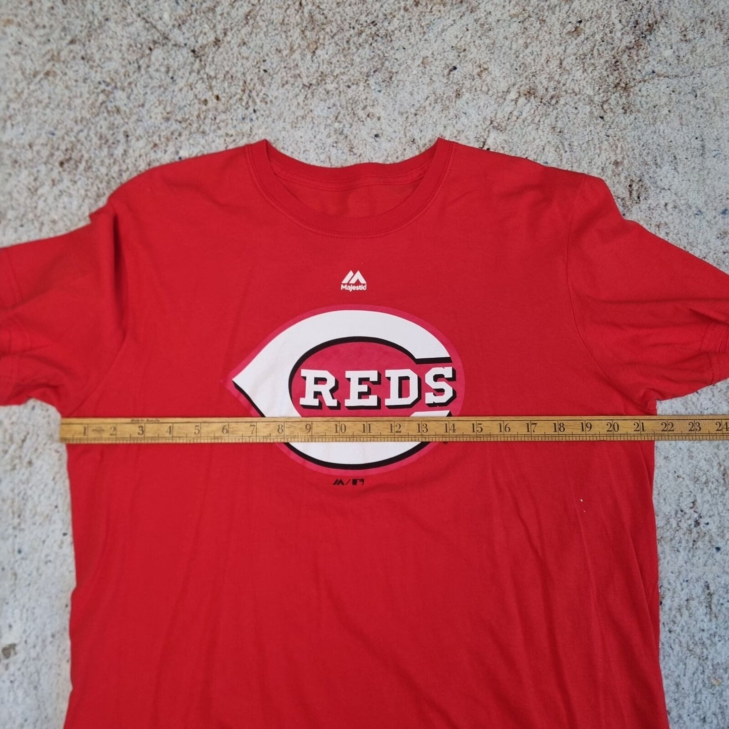 Majestic T-SHIRT CINCINNATI REDS TOP TEE MLB BASEBALL USA - Red - Size M