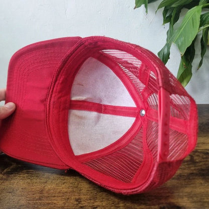 Vintage American Trucker Hat Snapback cap one size adjustable red us army engineers