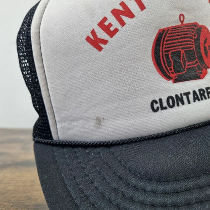 Vintage American Trucker Hat Snapback cap one size adjustable black white kent electric
