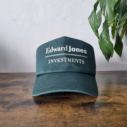 Vintage American Trucker Hat Snapback cap one size adjustable dark green Edward johns investment