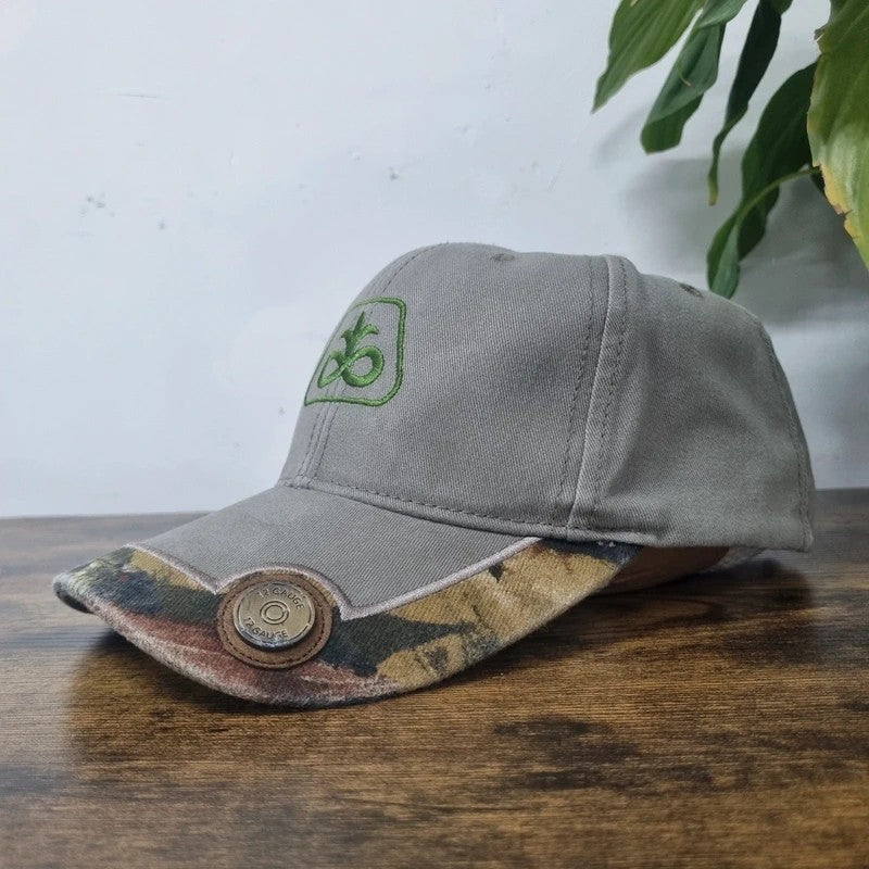 Vintage American Baseball Hat Snapback cap one size adjustable grey realtree pioneer seeds