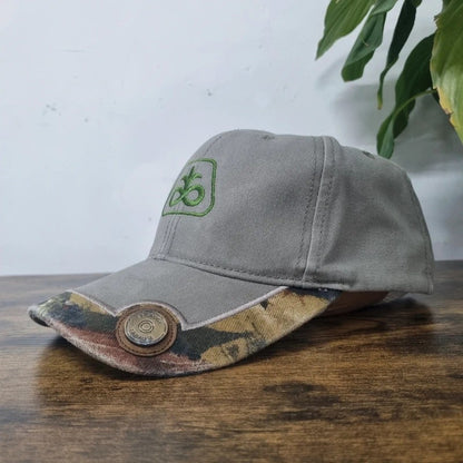 Vintage American Baseball Hat Snapback cap one size adjustable grey realtree pioneer seeds