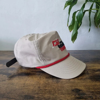 Vintage American Trucker Hat Snapback cap one size adjustable beige CSI