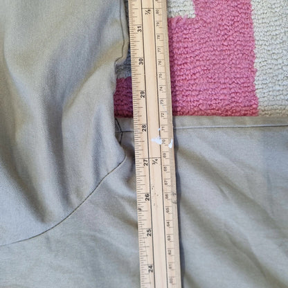 Vintage Dickies Boxy Fit Cropped Shirt Long Sleeve XXL plain Beige Button Up Skater Y2K Surf