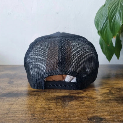 Vintage American Trucker Hat Snapback cap one size adjustable black Burns Bros