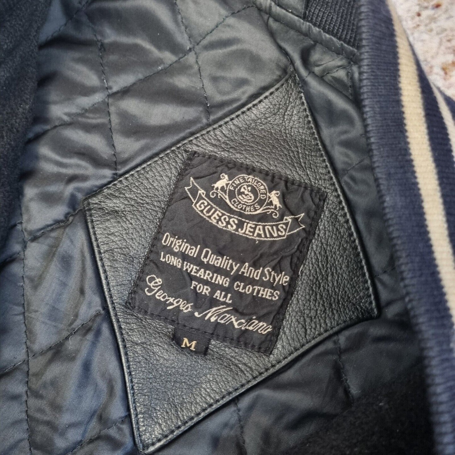 Guess Varisty Jacket Leather Jacket Womens Medium Marciano Edition Floral