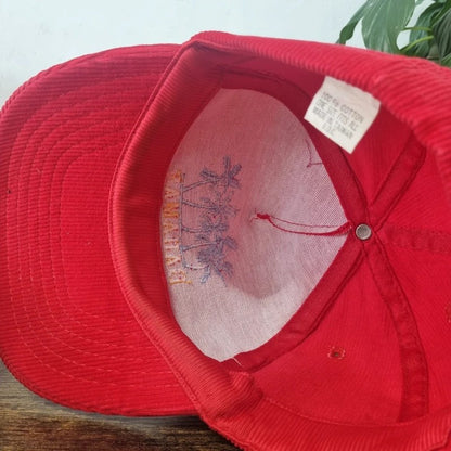Vintage American Trucker Hat Snapback cap one size white red Bahamas