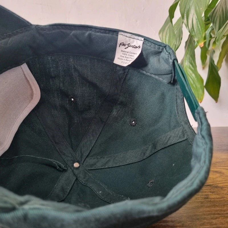 Vintage American Trucker Hat Snapback cap one size adjustable dark green Edward johns investment